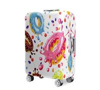 Hearda Copri Valigia 18-32 Pollici, Stampa Ciambella Coprivaligia Elastico con Cerniera, Coprivaligia Antipolvere Antigraffio, Viaggi Business Coperture per Valigie (Colorato,M (22-24 pollici))