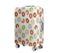 Hearda Copri Valigia 18-32 Pollici, Stampa Ciambella Coprivaligia Elastico con Cerniera, Coprivaligia Antipolvere Antigraffio, Viaggi Business Coperture per Valigie (Beige,XL (30-32 pollici))