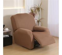 Hearda Copripoltrona Relax Reclinabile Universale, Tinta Unita Fodere Poltrona Relax Elasticizzato Copripoltrona 1 Posto Copripoltrona Reclinabile Fodere per Poltrone Rimovibile (Marrone Chiaro)