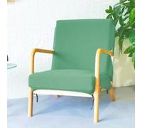 Hearda Coprisedie Con Braccioli In Legno con Cerniera Plaid (Verde salvia)
