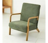 Hearda Coprisedie con Braccioli in Legno, Fodera Cuscino Per Poltrona In Elasticizzata, Modello Fogliare Copridivano Singolo, Copripoltrona con Cerniera, per Sala da Pranzo Soggiorno (Vert)