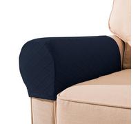 Hearda Jacquard 2/4/6 Pz Copri Braccioli, Universale Copribraccioli, Copri Divano, Copridivano Elasticizzato, Copri Poltrona con Braccioli per Poltrone, Divano, Braccioli (Blu Navy,4 Pezzi)