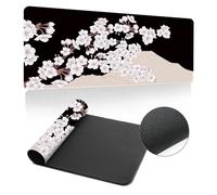 Hearda Modello Tappetino Mouse, Sakura Giapponese Tappetino Mouse XXL/XL/L,Tappetino Mouse Gaming con Base in Antiscivolo e Bordi Cuciti,Mouse Pad per Ufficio e Casa (Marrone,1200x600x3mm)