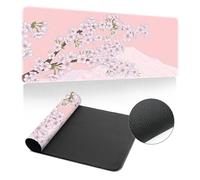 Hearda Modello Tappetino Mouse, Sakura Giapponese Tappetino Mouse XXL/XL/L,Tappetino Mouse Gaming con Base in Antiscivolo e Bordi Cuciti,Mouse Pad per Ufficio e Casa (Rosa,1200x600x3mm)