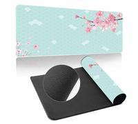 Hearda Modello Tappetino Mouse, Sakura Multicolore Tappetino Mouse XXL/XL/L,Tappetino Mouse Gaming con Base in Antiscivolo e Bordi Cuciti,Mouse Pad per Ufficio e Casa (600x300x3mm,Acquamarina)