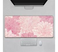 Hearda Tappetino Mouse, 3D Arte Fiori Pastorali Tappetino Mouse XXL/XL/L, Tappetino Mouse Gaming con Base in Antiscivolo e Bordi Cuciti, Mouse Pad per Ufficio e Casa (Rosa,600x300x3mm)