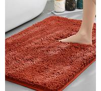 Hearda Tappeto Bagno Antiscivolo in Ciniglia, Tappeti Bagno Microfibra - Morbido e Confortevole, Lavabile in Lavatrice Tappeto Doccia Assorbente per Doccia, Cucina (Rosso Mattone,40x60cm)
