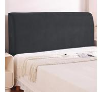 Hearda Testiera Letto Matrimoniale/King, Elasticizzata Testiera Letto, Bed Head Singolo Geometria Moderna, All-Inclusive Antipolvere Copri Testata Letto (Grigio Scuro,200cm)