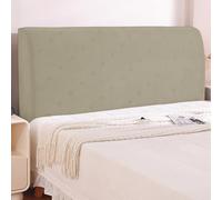 Hearda Testiera Letto Matrimoniale/King, Elasticizzata Testiera Letto, Bed Head Singolo Geometria Moderna, All-Inclusive Antipolvere Copri Testata Letto (Kaki,150cm)
