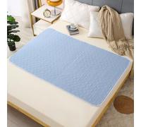 Hearda Traversa Assorbente Lavabile per Letto Anziani e Bambini - Coprimaterasso Impermeabile per Incontinenza Adulti - Traversine Morbide Riutilizzabili, Tinta Unita (Azzurro chiaro,80x120cm)