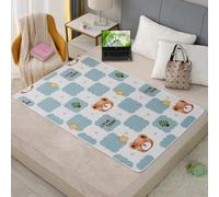 Hearda Traversa Letto Lavabile Anziani e Bambini, Traversa Assorbente Impermeabile per Incontinenza, Singolo Matrimoniale Coprimaterasso Morbide Traspirante Riutilizzabili (Orsetto,60x80cm)