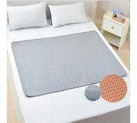 Hearda Traversine Lavabili per Incontinenza Adulti Anziani Bambini Neonato, Raffreddare Riutilizzabili Coprimaterasso Impermeabile Assorbente Protezioni Materasso Foglio (Quadri Blu,80x120cm)