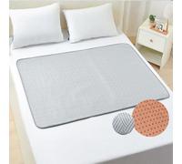 Hearda Traversine Lavabili per Incontinenza Adulti Anziani Bambini Neonato, Raffreddare Riutilizzabili Coprimaterasso Impermeabile Assorbente Protezioni Materasso Foglio (Quadri Grigi,80x120cm)