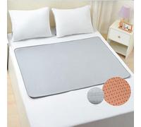 Hearda Traversine Lavabili per Incontinenza Adulti Anziani Bambini Neonato, Raffreddare Riutilizzabili Coprimaterasso Impermeabile Assorbente Protezioni Materasso Foglio (Grigio,80x120cm)