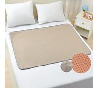 Hearda Traversine Lavabili per Incontinenza Adulti Anziani Bambini Neonato, Raffreddare Riutilizzabili Coprimaterasso Impermeabile Assorbente Protezioni Materasso Foglio (Marrone,80x120cm)