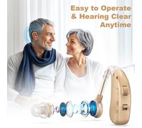 Hearing aids With Niose Cancellation & Rechargeable Case For Adults & Seniors ！
