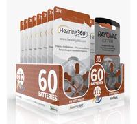 Hearing360 Batterie per apparecchi acustici Rayovac Extra e Hearing360 misura 312 marroni (10 blister marroni)