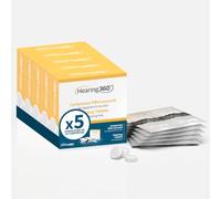 Hearing360 Compresse Effervescenti per Apparecchi Acustici, Pulizia Profonda e Igienizzante per Cupoline e Tubicini, Compresse con Ossigeno Attivo, Dispositivo Medico Classe I (5 scatole, 100, unità)