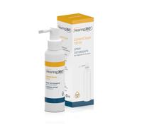 Hearing360 Spray igienizzante disinfettante per apparecchi acustici con spazzolino integrato, flacone da100 ml