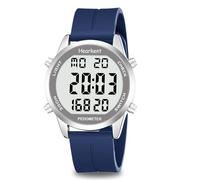 Hearkent Orologio contapassi per camminata per anziani non Bluetooth nessuna app richiesta con contapassi, contatore calorie e numeri grandi LCD (blu)