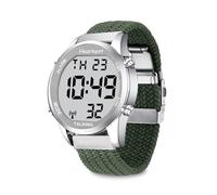 Hearkent Orologio parlante da uomo, con voce tedesca e display LCD, facile da leggere, per anziani, Nylon verde