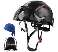 HEARMOR Casco di sicurezza, casco protettivo certificato ANSI Z89.1 e EN397, leggero, traspirante, cuffia da lavoro con sospensione a 6 punti, perfetto per settori industriali e dell'edilizia