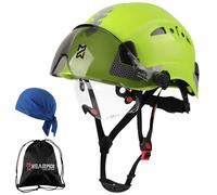 HEARMOR Casco di sicurezza EN397 testato in materiale ABS ad alta resistenza, doppia visiera per un rapido cambio di scena chiaro/scuro, leggero, ideale per industria, edilizia, casco da lavoro