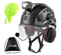 HEARMOR Elmo industriale per adulti, casco da costruzione con protezione dell'udito attiva, certificazione EN12492, resistenza agli urti e alla penetrazione test SNR 32dB con Bluetooth