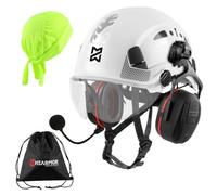 HEARMOR Elmo industriale per adulti, casco da costruzione con protezione dell'udito attiva, certificazione EN12492, resistenza agli urti e alla penetrazione test SNR 32dB con Bluetooth