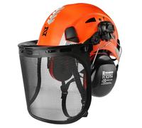 HEARMOR Mervex Forest Air - Casco di protezione ABS per lavori in alta quota in aree forestali Certificazione EN12492 Superato EN397 Ammortizzazione degli urti e resistenza alla penetrazione Test