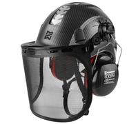 HEARMOR Mervex Forest Air - Casco protettivo ABS per lavori di lavoro in campo forestale, certificazione EN12492, resistenza agli urti e alla penetrazione, test per lavoratori edili, casco di