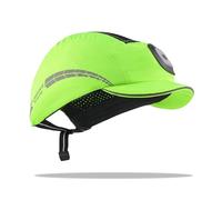 HEARMOR Safety Bump Cap with LED Lighting, USB Rechargeable Headlamp Baseball Cap Style, Lightweight Breathable Hard Hat for Men and Women, Lime