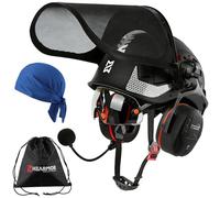 HEARMOR VOLTEK - Set di casco di sicurezza forestale, in ABS, con protezione per le orecchie, protezione completa per testa, occhi, viso e udito, antiurto, design ventilato