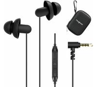 Hearprotek 2 Paia Auricolari per dormire, Comodo in-Ear Cuffie Antirumore con Microfono e Controllo del Volume, Tappi per le orecchie con Jack da 3,5 mm per l'insonnia, traversine laterali, Russare