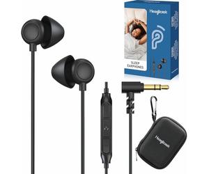 Hearprotek 2 paia Auricolari per Dormire, Cuffie in-ear morbidi e comodo con microfono, cuffie con riduzione del rumore a basso profilo per dormire di lato,russare,yoga, viaggi,mediazione & relax