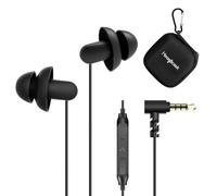 Hearprotek 2 paia di auricolari in-ear morbidi e confortevoli, con microfono, a basso profilo, per dormire di lato, russare, yoga, viaggi, mediazione e relax