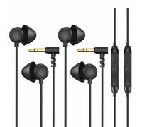 Hearprotek - Auricolari per dormire, 2 paia di auricolari morbidi e confortevoli, con microfono a basso profilo, per dormire sul lato, russare, yoga, viaggi, mediazione e relax