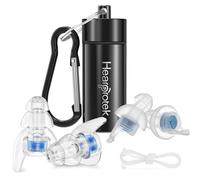 Hearprotek Tappi per Orecchie Concerti Alta Fedeltà, Riduzione del Rumore 20 dB, Protezione Udito per Musicisti, DJ, Festival e Musica dal Vivo, Tappi Riutilizzabili (Blu)