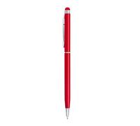 HEART 100 Penne Personalizzate con Scritta e Logo - Penna in Metallo con Touch Screen e Incisione Laser, Idea Personalizzabile Ufficio, Inaugurazioni, Fiere, Gadget Promozionali (100 Penne Rosso)