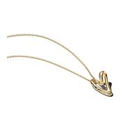 Heart 14k gold-plated pendant necklace with clear cubic zirconia