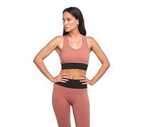 HEART and SOUL Top Sportivo Donna Collezione BRB | Abbigliamento Sportivo Donna | Reggiseno Sportivo Donna | Made in Italy | Seamless | Colore Desert Rose/Black | Taglia M/L