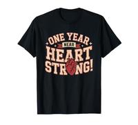 Heart Attack Anniversary Survivor One Year Alive Cardiac Maglietta