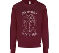 Heart Attack Recovery Survivor Uomo Sweatshirt Jumper
