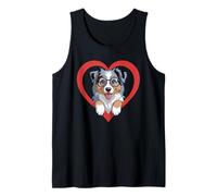 Heart Australian Shepherd Glasses Aussie Dog Canotta