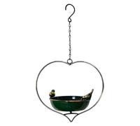 Heart Bird Feeder - Iron Hanging Bird Feeding Station, Weatherproof Heart Shaped Birds Feeder for Balcony, Patio, Courtyard Garden Decoration, Suitable for Feeding Birds, Parrots, Outdoor Viewing