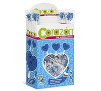 Heart Blu Lollipop - Lecca-lecca - Candy con bastone - Dipingere le Lingue - CERDÁN - 100 Unidades