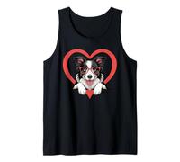 Heart Border Collie Glasses Canotta