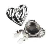 Heart Button Covers - 2 Piece Decorative Brooch Set, Fashion Button Accessories with Stylish Heart Shape Design, Easy On Fit, Ideal for Jeans Shirts Blouses Dresses Coats Party Wear