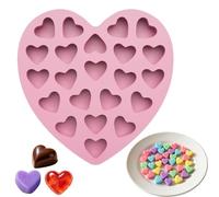 Heart Candy Mold, 22-Cavity non Stick Silicone, Decorative Baking Tool, Multi-Purpose Kitchen Accessory, Suitable for Valentine's Day Wedding Mother's Day Home Baking Snacks Gummies Cupcake Fudge
