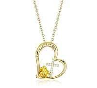 Heart Cross Birthstone Jewelry Baptism Gifts First Communion Gifts for Girls Goddaughter Daughter Teens Women